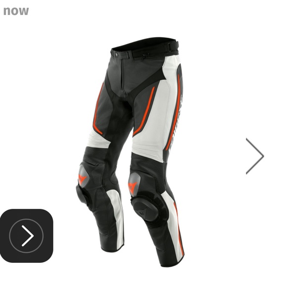 Dainese Other - Dainese, ALPHA, Leather NWT, White/black/FLUO-RED. Men's EURO sz. 50/US sz. 34.